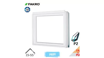FAKRO BXU P2 - Fix fa térdfal ablak fehér PU bevonattal 2.