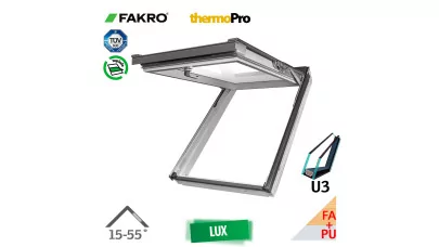 FAKRO FPU-V U3 preSelectMAX - Felnyíló-billenő fa tetőtéri ablak fehér PU bevonattal 2.