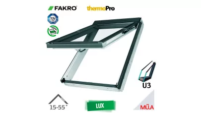 FAKRO PPP-V U3 preSelectMAX - Felnyíló-billenő tetőtéri ablak fehér PVC profillal 2.