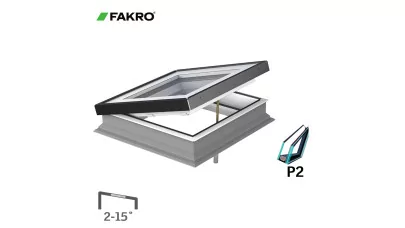 FAKRO DMG P2 - Sík üveges manuális működtetésű felülvilágító ablak, fehér üveg kerettel 2.