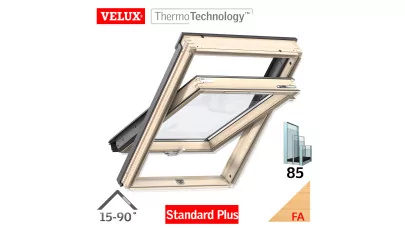 VELUX GLL 1085B - Billenő fa tetőtéri ablak, alsó kilinccsel 2.