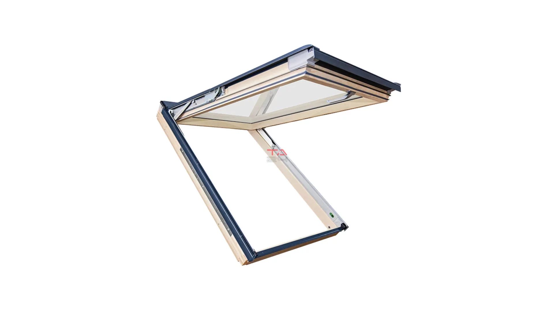 FAKRO GREENVIEW FPP-X P50 APMX preSelectMAX - Felnyíló-billenő fa tetőtéri ablak, antracit külsővel, tokszellőző nélkül (Gyártói cikkszám: 87RF10)