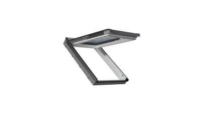 FAKRO GREENVIEW PPP-X P50 ABMX preSelectMAX - Felnyíló-billenő tetőtéri ablak fehér PVC profillal, antracit külsővel, tokszellőző nélkül